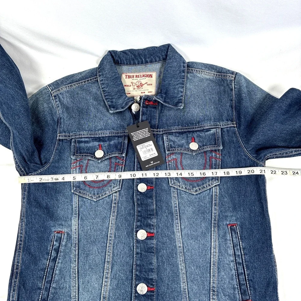 New Mens True Religion Jesse Trucker Denim Jacket Size Small NWT